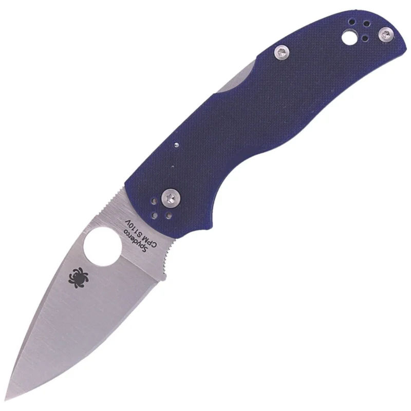 Łatwy zwrot Spyderco Native 5 Knife Dark Blue G10, Satin CPM S110V by Sal, Eric Glesser (C41GPDBL5)
