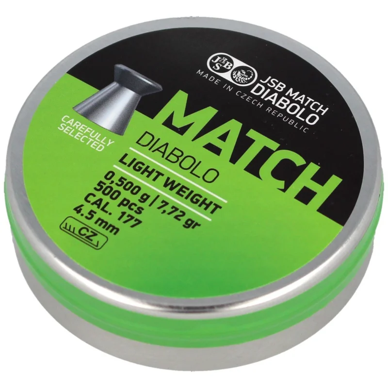 Nowość Śrut pistoletowy JSB Match Light Weight 4.49 mm, 0.500 g, 500 szt. (000044-500)