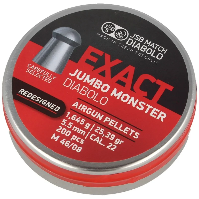 Dostępne od ręki Śrut JSB Exact Jumbo Monster ReDesigned 5.52mm 200szt (546388-200)