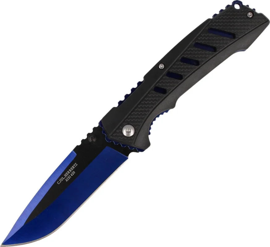 Nowość Nóż składany Herbertz Solingen Hit Blue Drop Point 95mm (577512)