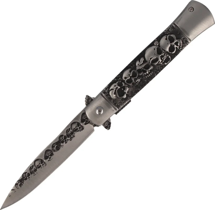 Nóż Herbertz CJH Skull Italian Stiletto Style Stainless, Satin (ART000141 - 584013) Wysoka jakość