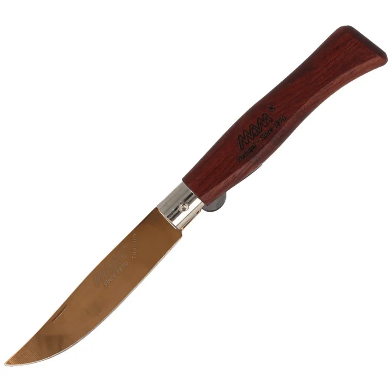 Ostatnie sztuki Nóż składany MAM Bronze Titanium, Bubinga Wood 83mm (2084)