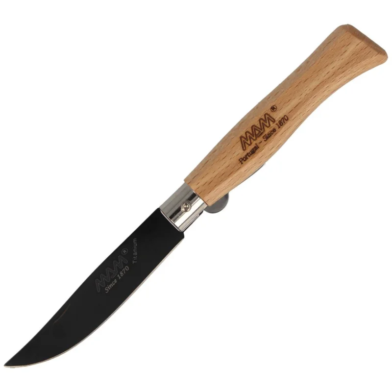 Nóż składany MAM Black Titanium, Beech Wood 83mm (2085) Dostępne od ręki