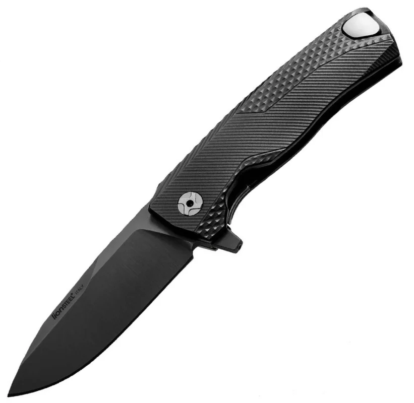 LionSteel ROK Knife Black Aluminum, Black M390 by Molletta (ROK A BB) Ograniczona ilość