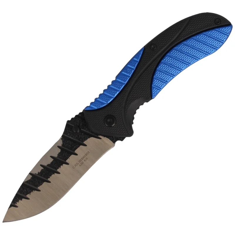 Niska cena Nóż składany Herbertz Solingen Hit Blue/Black Aluminium/Plastic, Satin/Forged (588212)