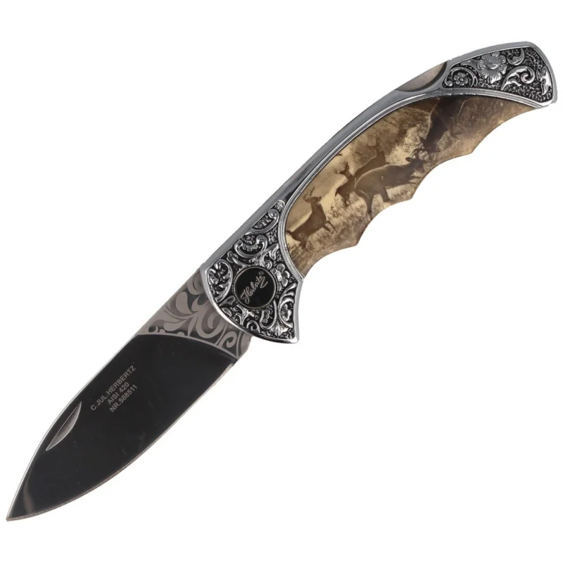 Herbertz Solingen hunting knife Deer motif 82mm (ART000400 - 588511) Cena promocyjna