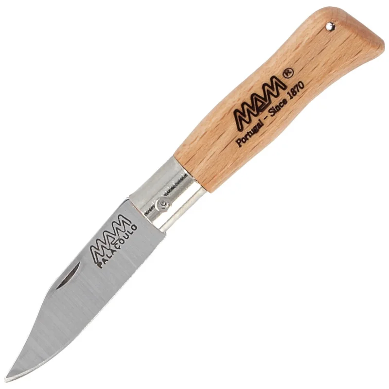 Bezpieczna płatność Nóż składany brelok MAM Douro Mini Light Beech Wood, Inox HW, Satin 420 (2003-LW)
