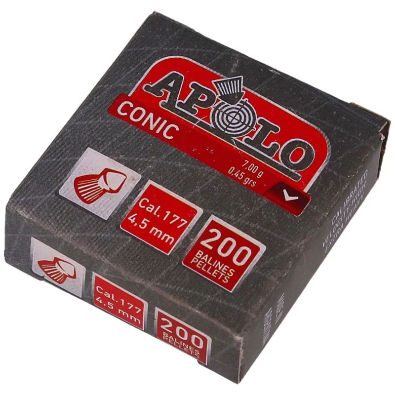 Apolo Conic AirGun Pellets .177/4.5 mm, 200 pcs. 0.46g/7.1gr (10002) Darmowy zwrot