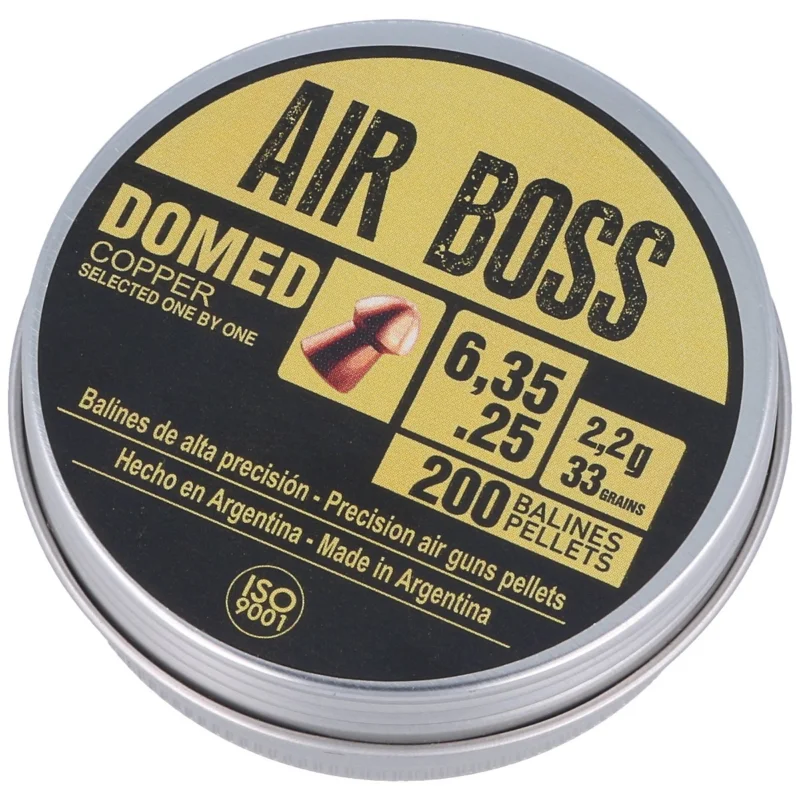 Apolo Air Boss Domed Copper AirGun Pellets .25/6.35 mm, 200 pcs 2.20g/33.0gr (30200) Taniej