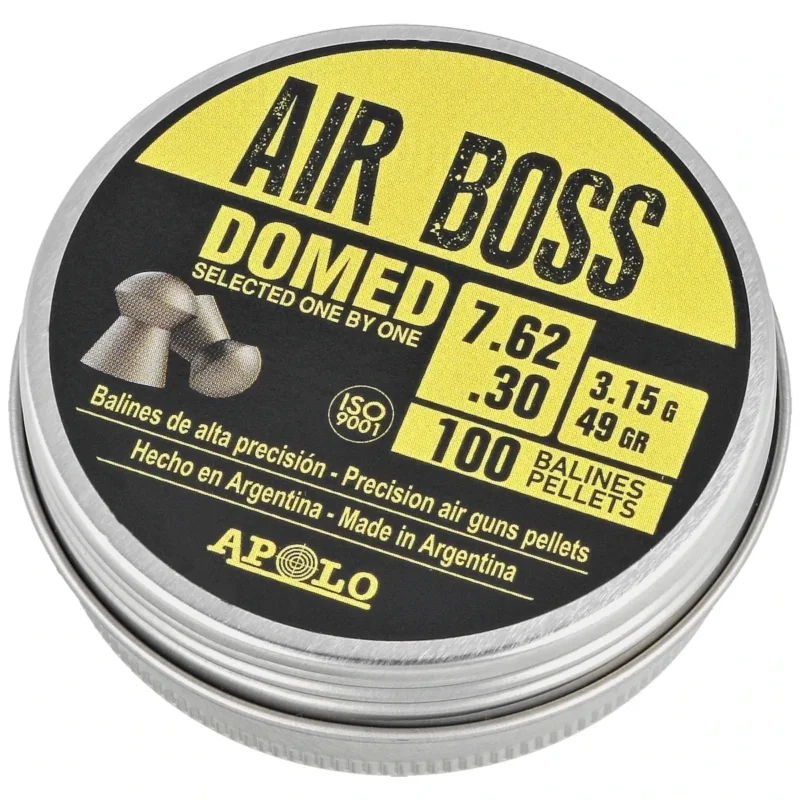 Apolo Air Boss Domed AirGun Pellets .30/7.62 mm, 100 pcs 3.15g/49.0gr (30201) Cena promocyjna