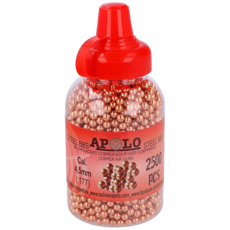 Apolo Copper Steel BBs .177 / 4.5 mm, 2500 pcs (19981) Dostępne od ręki