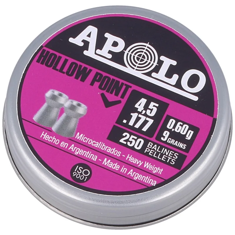 Wyprzedaż Śrut Apolo Hollow Point 4.5 mm, 250 szt. 0.60g/9.0gr (19201)