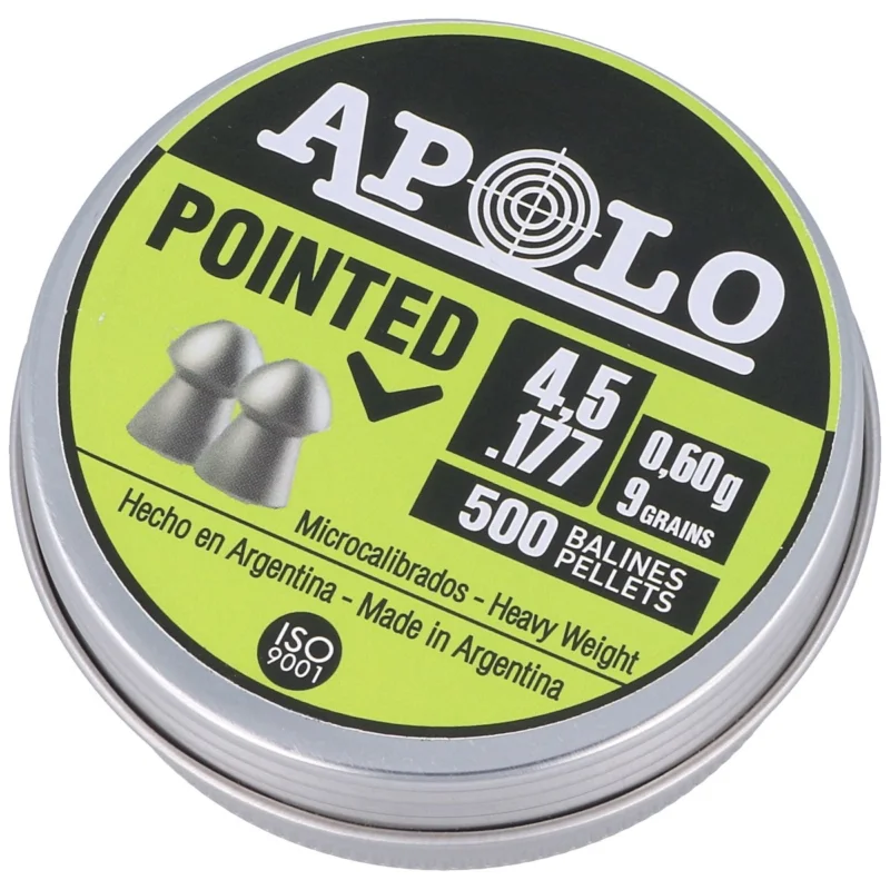Najlepsza cena Apolo Pointed AirGun Pellets .177 / 4.52 mm, 500 pcs 0.60g/9.0gr (19101-2)