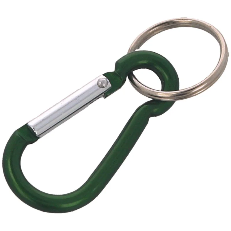 FOX 5 Aluminium Spring Clip Hook Carabiner, Green Ostatnia szansa