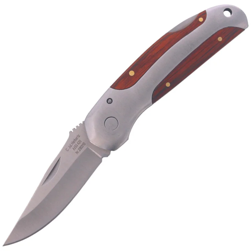 Nóż składany Herbertz CJH Pakka Wood/Steel, Satin 420 (10000335) Hit cenowy