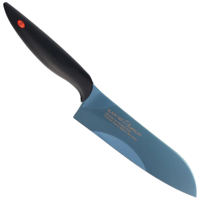 Sprawdź teraz Kasumi Blue Titanium Santoku Knife 180mm (22018/B)