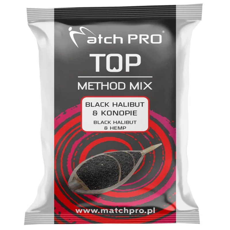 Oferta czasowa Zanęta MatchPro Black Halibut & Konopie Methodmix 700g