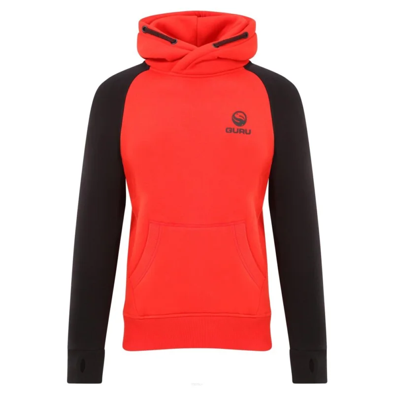 Bestseller Bluza Z Kapturem Guru Hoodie Red/Black - S