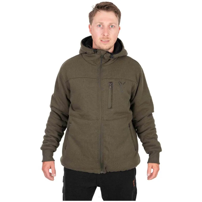 Łatwy zwrot Kurtka Fox Collection Sherpa Jacket Green/Black - S