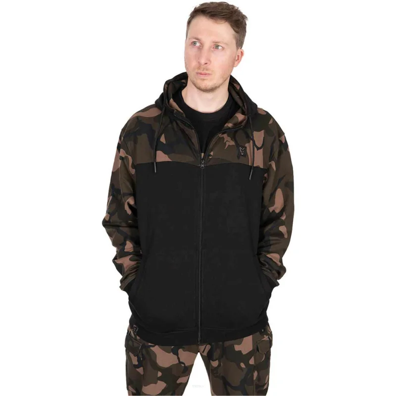 Okazja Bluza Fox Lw Black/Camo Split Zip Hoody - XL