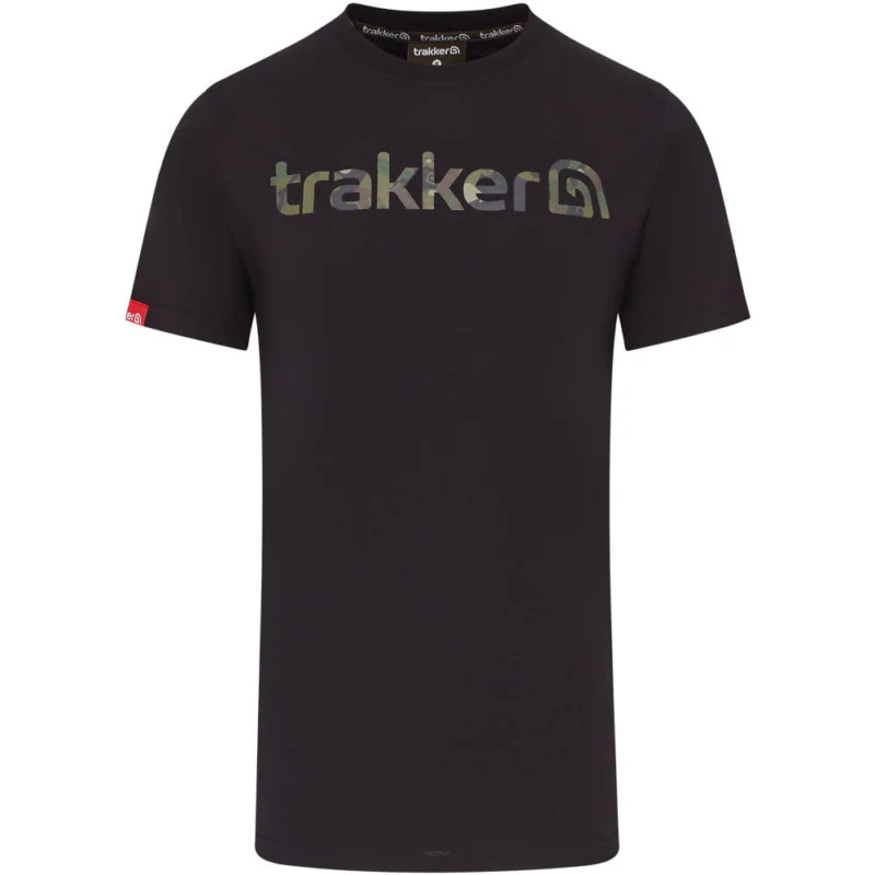 Koszulka Trakker CR Logo T-Shirt Black Camo - Large Wyjątkowa oferta