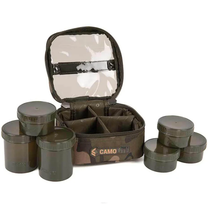 Dodaj do koszyka Pokrowiec Z Pojemnikami Fox Camolite 6 Pot Hookbait Case