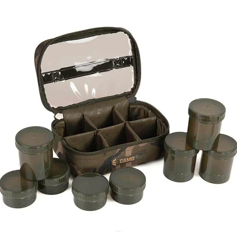 Ograniczona ilość Pokrowiec Z Pojemnikami Fox Camolite 8 Pot Hookbait Case