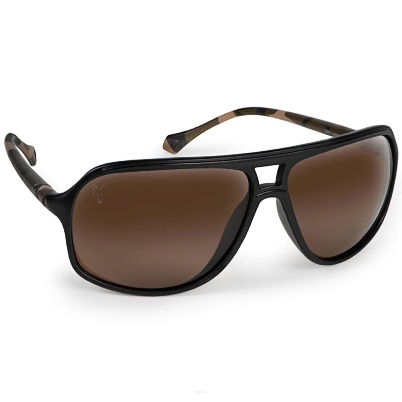 Premium Okulary fox AV8 Black & Camo - Brown Lense