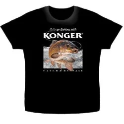 Nowy Koszulka Konger karp - czarny, rozm.L