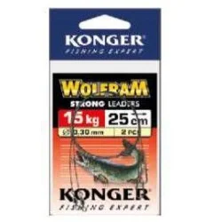 Przypon Konger Wolfram Strong 25cm/15kg (2szt.) Oferta limitowana