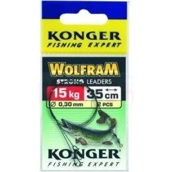 Obniżka ceny Przypon Konger Wolfram Strong 35cm/15kg (2szt.)