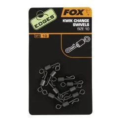 Krętlik z szybkozłączką Fox Kwik Change, Rozm.10 (10szt.) Bezpieczne zakupy