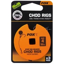 Premium Przypon Fox Chod Rigs Standard 30lb nr4 8cm (3szt.)