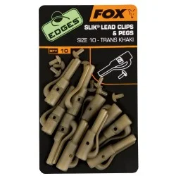 Hit cenowy Klips na ciężarki Fox Edges Slik Lead Clips & Pegs, rozm.10 (10szt.)