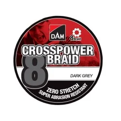 Bestseller Plecionka DAM Crosspower 8-Braid 0,10mm/110m - Dark Grey