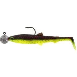 Ograniczona ilość Przynęta gumowa Westin BullTeez Rigged'N Ready rozm.4/0, 9,5cm/7g, Black/Chartreuse