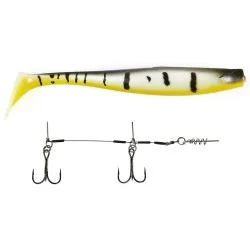 Cena promocyjna Przynęta gumowa + dozbrojka Lucky John Giant Kubira Swim Shad Set 26cm, kolor: PG23