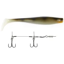 Nie przegap Przynęta gumowa + dozbrojka Lucky John Giant Kubira Swim Shad Set 26cm, kolor: PG28