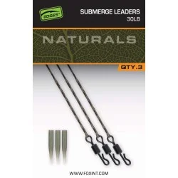 Bezpieczne zakupy Przypon Fox Naturals Submerge Leaders 30lb (3szt.)