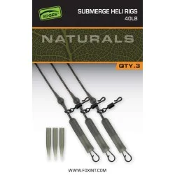 Nowość Zestaw Helikopterowy FOX Naturals Submerge Heli Rigs 40lb (3szt.)