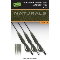 Zestaw z bezpiecznym klipsem Fox Submerge Power Grip Lead Clip Rigs 40lb (3szt.) Okazja