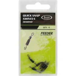 Krętlik z szybkozłączką Lorpio Quick Snap Swivel Diamond (6szt.) Bezpieczne zakupy
