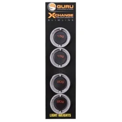 Bezpieczne zakupy Obciążenie do koszyka zanętowego Guru Slimline X-Change Feeder Weights Light 15+20g (4szt.)