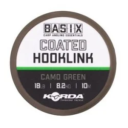 Ekspresowa dostawa Plecionka przyponowa Korda Basix Coated Hooklink 10m, Camo Green