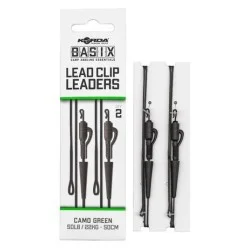 Zestaw z bezpiecznym klipsem Korda Basix Lead Clip Leaders 50lb/50cm (2szt.) Najlepsza cena