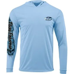 Koszulka Flying Fisherman Performance Pirate Skull Blue Mist Bezpieczne zakupy
