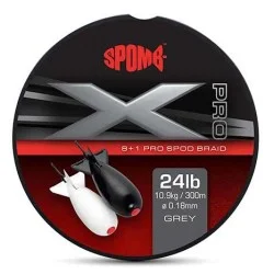 Cena promocyjna Plecionka Spomb X Pro Braid 8+1 0,18mm/300m, Grey