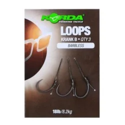 Oferta limitowana Przypon Korda Loops Rig Krank Barbless 18lb (3szt.)