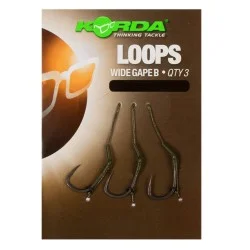 Przypon Korda Loops Rig DF Wide Gape B Barbless 18lb (3szt.) Darmowy zwrot