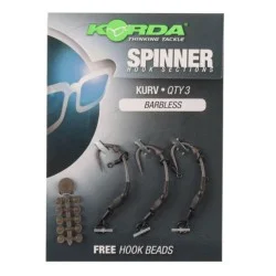 Przypon Korda Spinner Hook Sections Kurv Barbless (3szt.) Nowość
